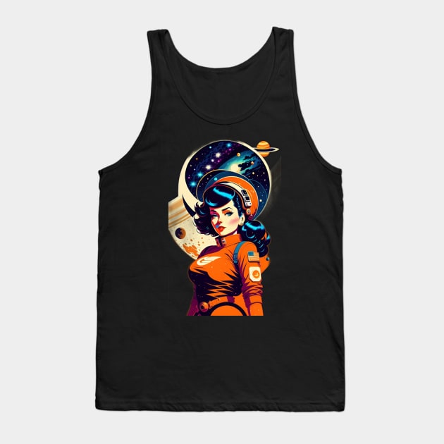 Space Pin Up Girl Tank Top by Doctor Doom's Generic Latverian Storefront